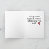 Hand Drawn Happy Birthday Folded Kaart (Binnen)