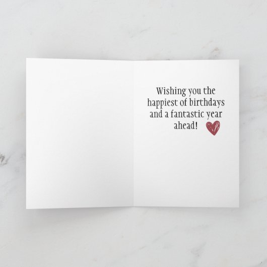 Hand Drawn Happy Birthday Folded Kaart (Binnen)