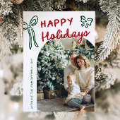 Hand Drawn Happy Holidays Arch Photo Christmas Feestdagenkaart