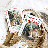 Hand Drawn Happy Holidays Arch Photo Christmas Feestdagenkaart