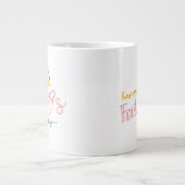 Hand-Drawn Happy Vaderdag Pride Rainbow Grote Koffiekop (Voorkant)