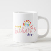 Hand-Drawn Happy Vaderdag Pride Rainbow Grote Koffiekop (Rechts)