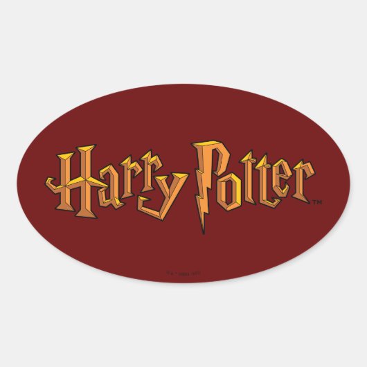 Hand Drawn Harry Potter Logo Ovale Sticker (Voorkant)