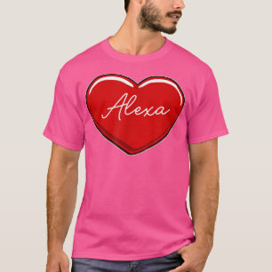 Hand Drawn Heart Alexa - Voornaam Hart I Love T-shirt