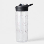 Hand Drawn Heart Donuts Valentines Water Bottle Waterfles (Links)