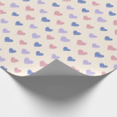 Hand Drawn Heart Doodle Pattern Wrapping Paper Cadeaupapier (Hoek)