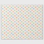 Hand Drawn Heart Doodle Pattern Wrapping Paper Cadeaupapier (Vlak)