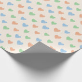 Hand Drawn Heart Doodle Pattern Wrapping Paper Cadeaupapier (Hoek)