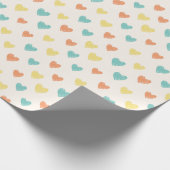 Hand Drawn Heart Doodle Pattern Wrapping Paper Cadeaupapier (Hoek)