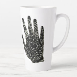 Hand Drawn Heart Hands Beer Stein Latte Mok
