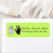 Hand Drawn Heart Hands Etiket (Insitu)