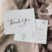 Hand Drawn Heart Hartelijk dank Briefkaart