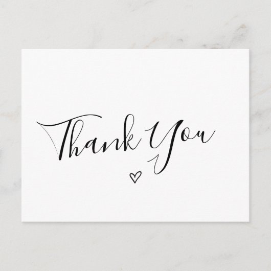 Hand Drawn Heart Hartelijk dank Briefkaart (Voorkant)