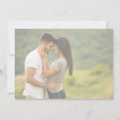 Hand Drawn Heart | Horizontaal fotohuwelijk Kaart (Achterkant)