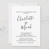 Hand Drawn Heart Rehearsal Dinner Kaart (Voorkant)