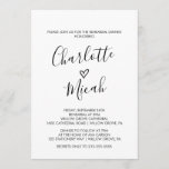 Hand Drawn Heart Rehearsal Dinner Kaart<br><div class="desc">Deze handgetekende hartreoefening-uitnodigkaart is perfect voor een moderne trouwrepetitie. Het eenvoudige en klassieke ontwerp is voorzien van een mooie handgeschreven calligrafische doopvont die met een romantisch hart wordt gebeëindigd.</div>