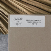 Hand Drawn Heart Wedding Etiket