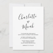 Hand Drawn Heart Wedding Kaart (Voorkant)