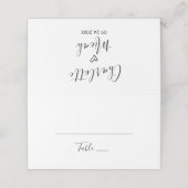 Hand Drawn Heart Wedding Plaatskaartje (Buitenkant ongevouwen)