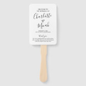 Hand Drawn Heart Wedding Programme Handwaaier (Voorkant)