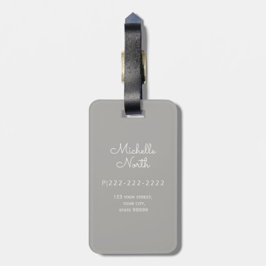 Hand Drawn Hearts and Stippen Pattern ID471 Bagagelabel (Achterkant verticaal)