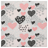 Hand Drawn Hearts and Stippen Pattern ID471 Stof (Swatch)