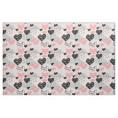 Hand Drawn Hearts and Stippen Pattern ID471 Stof (Fat Quarter)