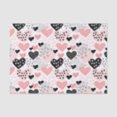 Hand Drawn Hearts and Stippen Pattern ID471 Tissuepapier (Voorkant)