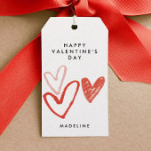 Hand Drawn Hearts Cadeaulabel