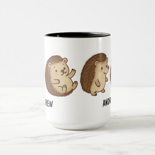 Hand Drawn Hedgehog Custom Cute Mok (Midden)