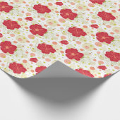 Hand Drawn Hibiscus Pattern Cadeaupapier (Hoek)