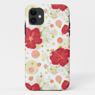 Hand Drawn Hibiscus Pattern Case-Mate iPhone Case