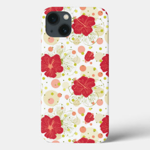 Hand Drawn Hibiscus Pattern Case-Mate iPhone Case
