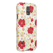 Hand Drawn Hibiscus Pattern Case-Mate Samsung Galaxy Hoesje (Back/Rechts)