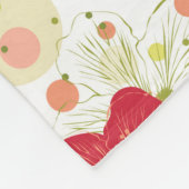 Hand Drawn Hibiscus Pattern Fleece Deken (Hoek)