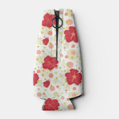 Hand Drawn Hibiscus Pattern Flesjeskoeler (Achterkant)