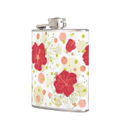 Hand Drawn Hibiscus Pattern Heupfles (Links)