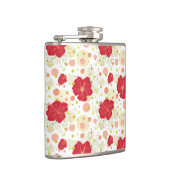 Hand Drawn Hibiscus Pattern Heupfles (Rechts)