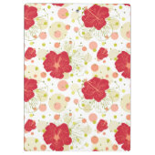 Hand Drawn Hibiscus Pattern Klembord (Achterkant)