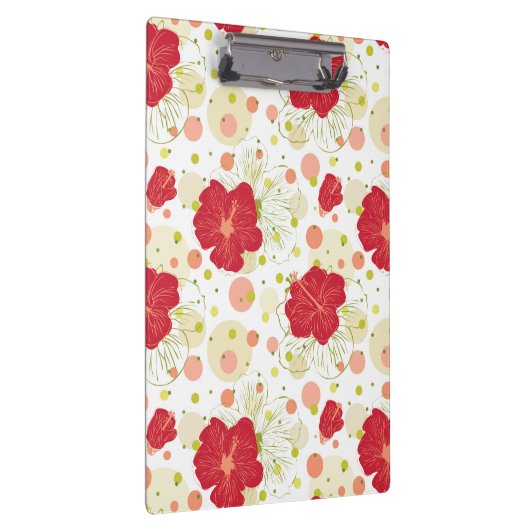 Hand Drawn Hibiscus Pattern Klembord (Rechts)