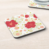 Hand Drawn Hibiscus Pattern Onderzetter (Linkerzijde)