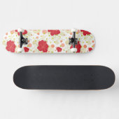 Hand Drawn Hibiscus Pattern Persoonlijk Skateboard (Horizontaal)