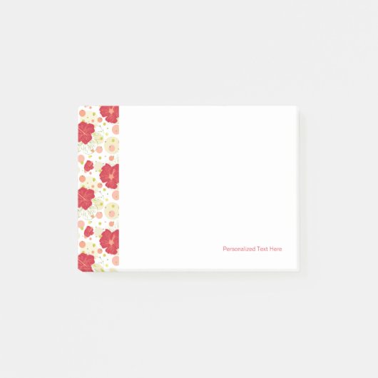 Hand Drawn Hibiscus Pattern Post-it® Notes (Voorkant)