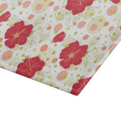 Hand Drawn Hibiscus Pattern Snijplank (Hoek)