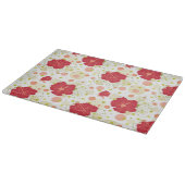 Hand Drawn Hibiscus Pattern Snijplank (Hoek)