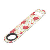 Hand Drawn Hibiscus Pattern Speed Flessenopener (Voorkant Gekanteld)