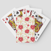 Hand Drawn Hibiscus Pattern Speelkaarten (Achterkant)