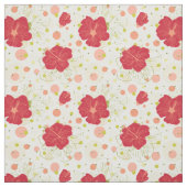Hand Drawn Hibiscus Pattern Stof (Swatch)