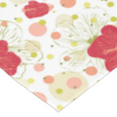 Hand Drawn Hibiscus Pattern Tafelkleed (Gekanteld)