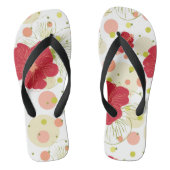 Hand Drawn Hibiscus Pattern Teenslippers (Voetbed)